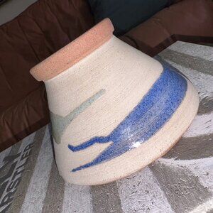 Vintage Signed Hector Alfado Conical Pottery Vase